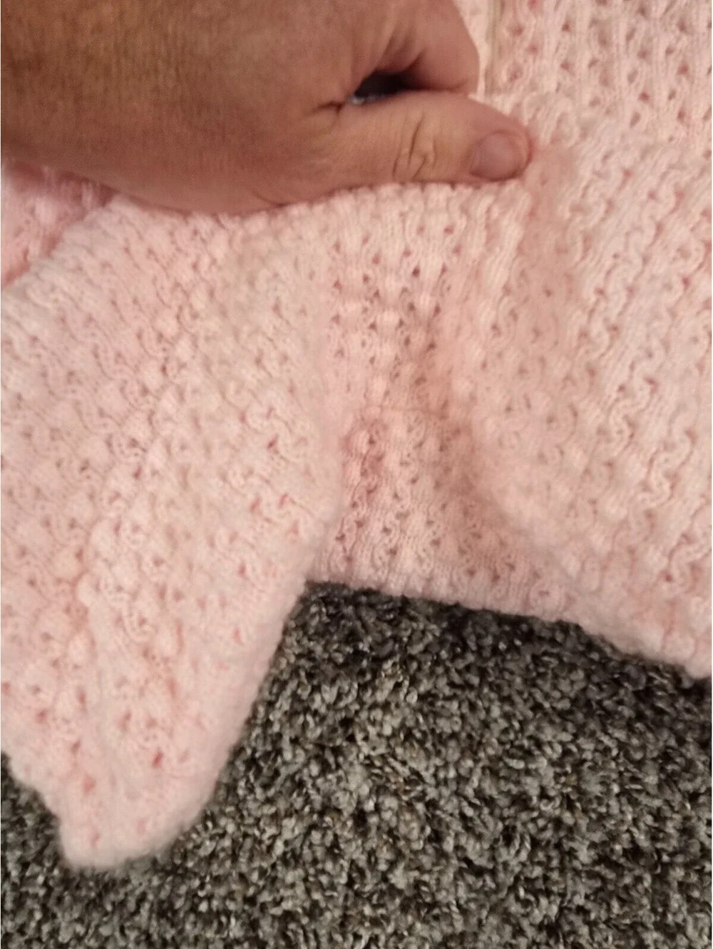 Vintage 1960s Little Show Offs Baby Girls Sz 3-6M Crochet Knit Sleep Dress Pink